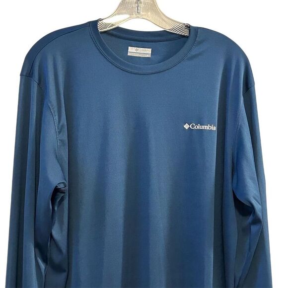 Columbia Men's Long Sleeve Crew Neck T-Shirt Blue Size L - Picture 5 of 10